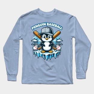 penguin baseball Long Sleeve T-Shirt